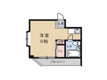 パラッツオ西岡本(ワンルーム/3階)の間取り写真