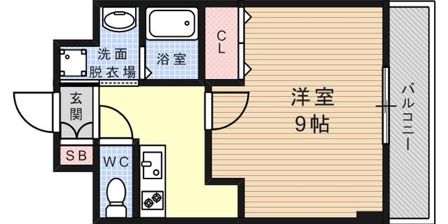SPACE7OKAMOTO(1K/2階)の間取り写真