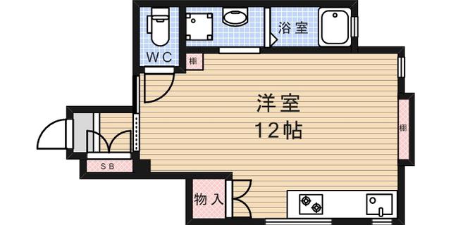 滝山ビル(ワンルーム/1階)の間取り写真