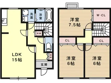 六甲ビュート(3LDK)の間取り写真