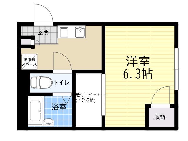 レオパレス高羽(1K/2階)の間取り写真