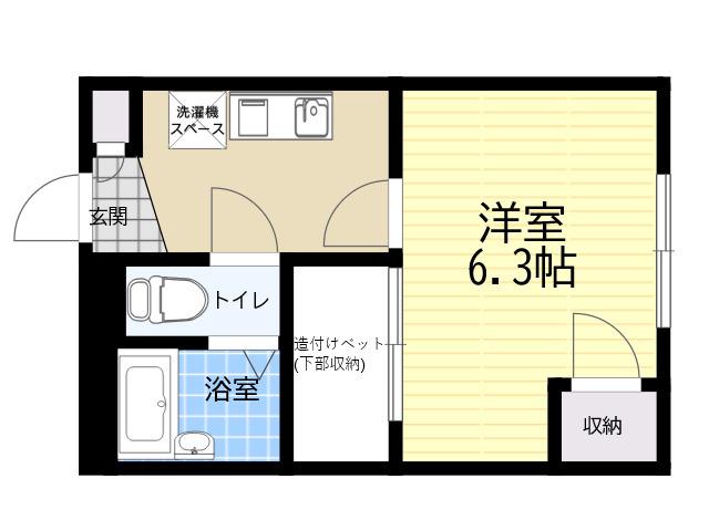 レオパレス高羽(1K/1階)の間取り写真