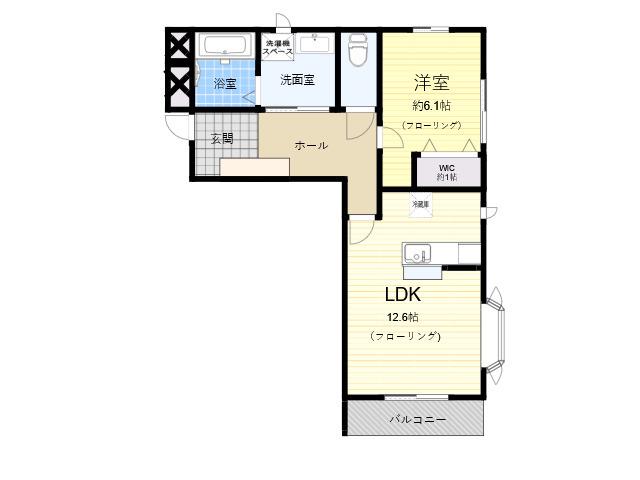 モンテボヌール2(1LDK/1階)の間取り写真