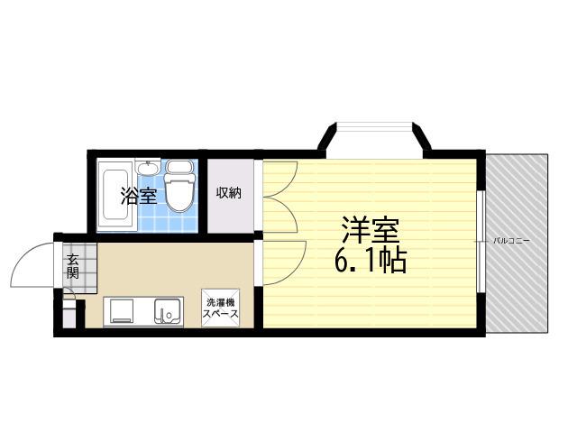レオパレス住吉(ワンルーム/2階)の間取り写真