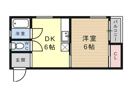 三山マンション(1DK/4階)の間取り写真
