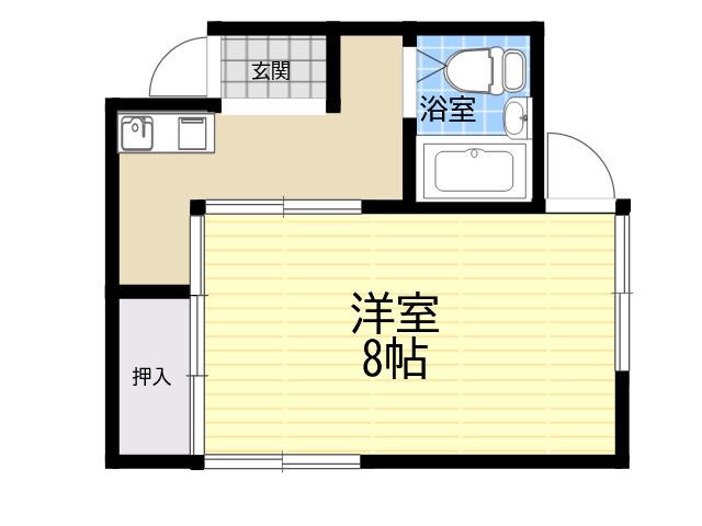 入山文化(1K/1階)の間取り写真