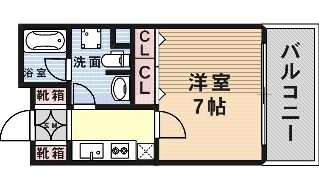 サンコーセントレアーバン(1K/5階)の間取り写真