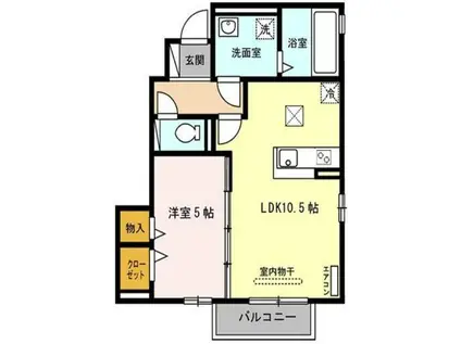 サニーレジデンス(1LDK/1階)の間取り写真