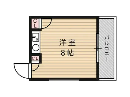 みどりマンション(ワンルーム/3階)の間取り写真