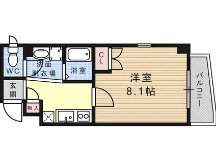 クレアール本山(1K/7階)の間取り写真