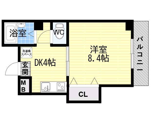 フィールド大石(1DK/3階)の間取り写真