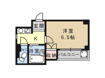 ツーバイホームビル(1K/4階)の間取り写真