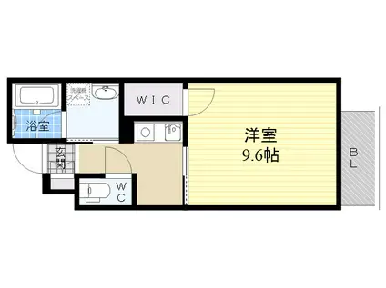 湊川・六甲ハイツ(1K/1階)の間取り写真