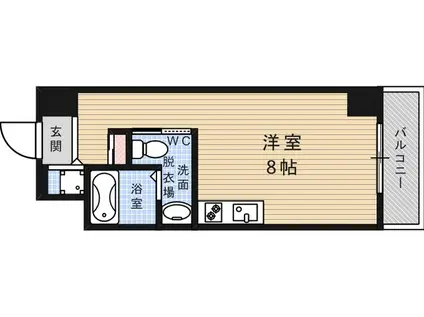 VISTA GRANDE東灘(ワンルーム/6階)の間取り写真