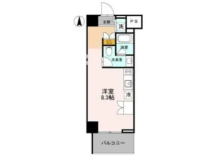 VISTA GRANDE東灘(ワンルーム/9階)の間取り写真