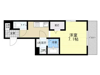 阪神本線 御影駅(阪急) 徒歩5分 3階建 築7年(ワンルーム)の間取り写真