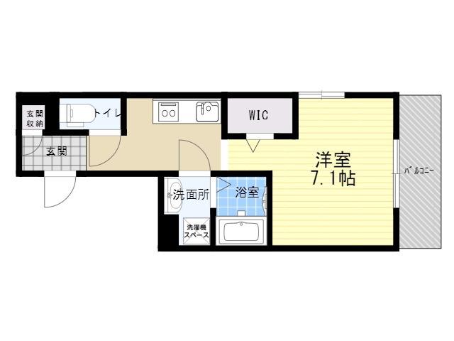 阪神本線 御影駅(阪急) 徒歩5分 3階建 築8年(ワンルーム)の間取り写真
