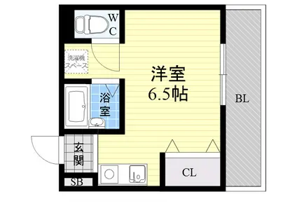 アルページュ(ワンルーム/1階)の間取り写真