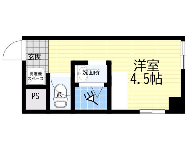 深江本町マンション(ワンルーム/2階)の間取り写真