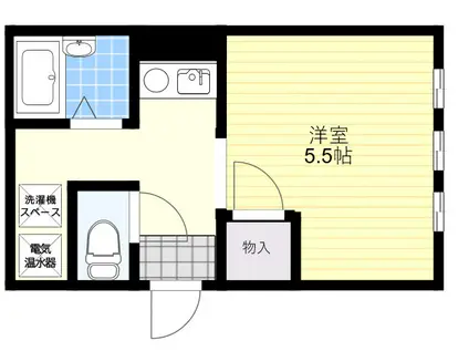 シャトー篠原台(ワンルーム/4階)の間取り写真