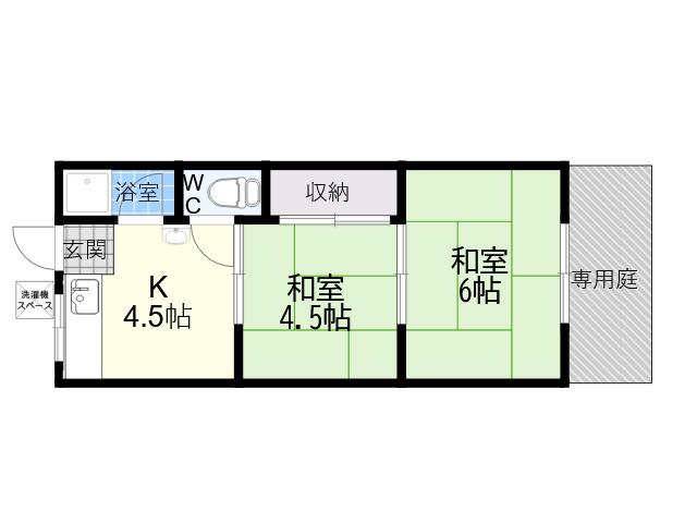 めぞんかもめ(2K/2階)の間取り写真
