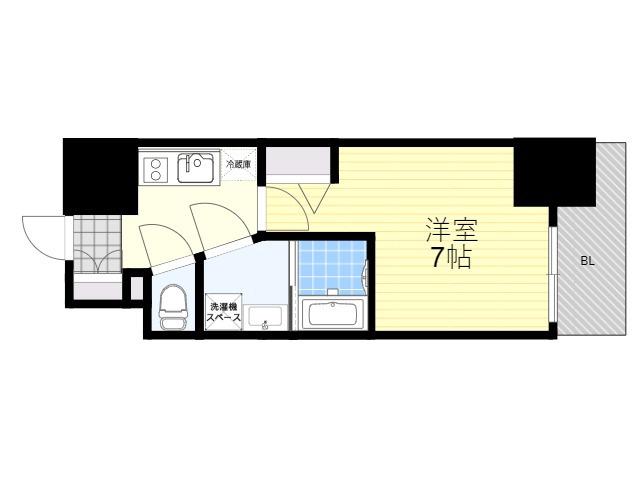 LIVECASA王子公園(1K/6階)の間取り写真