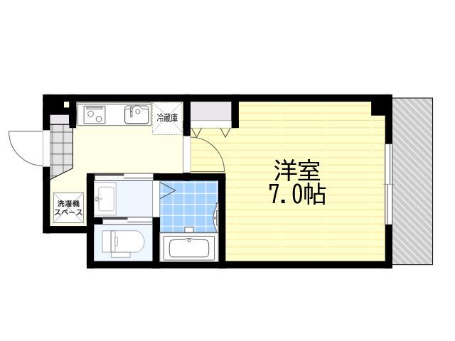 AILE魚崎南(1K/1階)の間取り写真