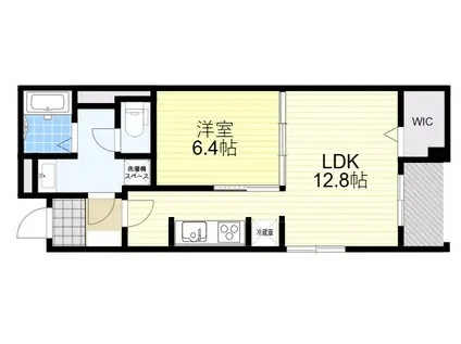 グランヴィル芦屋西(1LDK/1階)の間取り写真