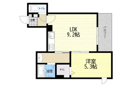 ホワイトメゾン御影(1LDK/4階)の間取り写真