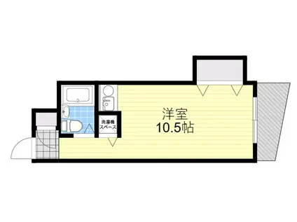 ベルズコート塚本(ワンルーム/3階)の間取り写真