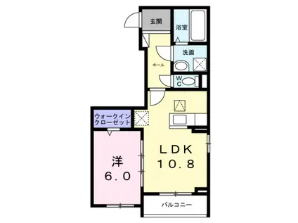 マリエレイラニ(1LDK/1階)の間取り写真
