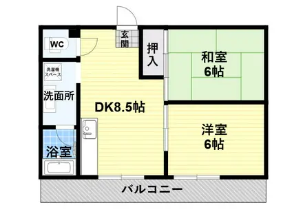 ラメゾンアンフォレット(2DK/3階)の間取り写真