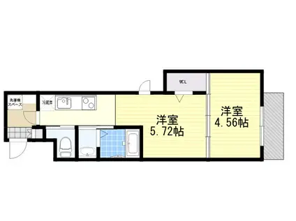 AILE御影塚町(1DK/1階)の間取り写真