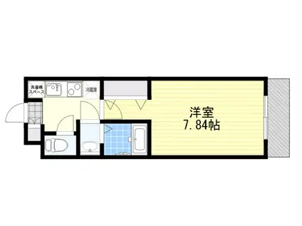 AILE御影塚町(1DK/2階)の間取り写真