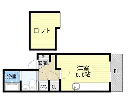 ソエルライフ(ワンルーム/2階)の間取り写真