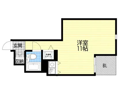 朝日プラザ新神戸(ワンルーム/5階)の間取り写真
