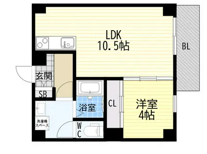 アリビラ六甲(1LDK/1階)の間取り写真