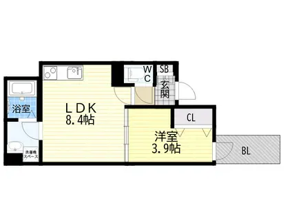 D PORTA ALOGGIO(1LDK/1階)の間取り写真