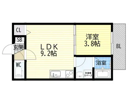 D PORTA ALOGGIO(1LDK/2階)の間取り写真