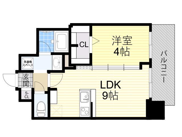 NEコート甲南町(1LDK/11階)の間取り写真