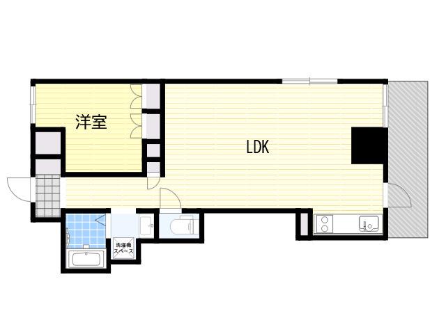 MAYA HAUS(1LDK/4階)の間取り写真