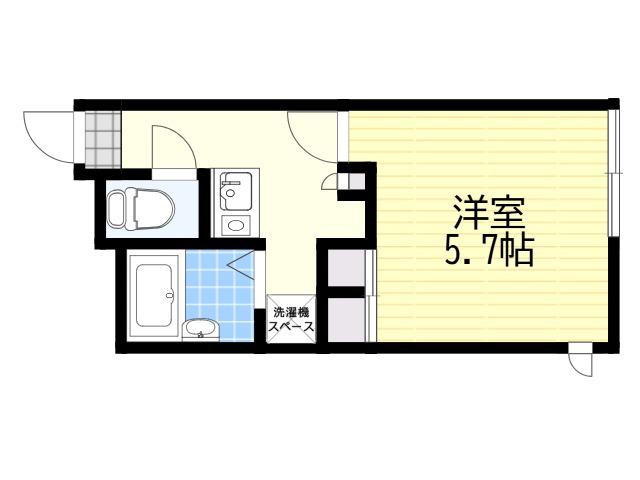 レオパレスオーキッドⅡ(1K/1階)の間取り写真