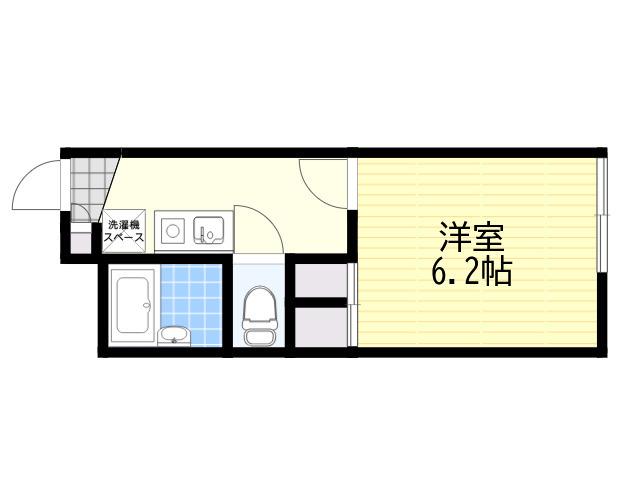 レオパレス西岡本(1K/1階)の間取り写真