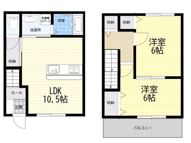 マーベラス西岡本2(2LDK)の間取り写真