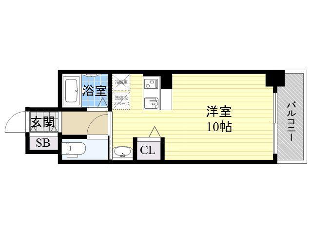ラナップスクエア南森町NEXTSTAGE(1K/6階)の間取り写真