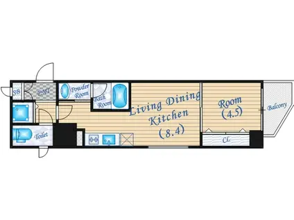 レオンコンフォート大手通(1LDK/8階)の間取り写真