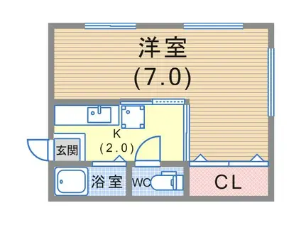 第一金光ビル(1K/4階)の間取り写真