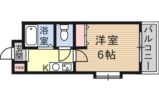 リベラルパレス藤(1K/3階)の間取り写真