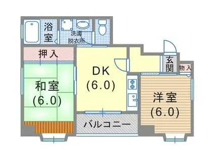 ハイツTS(2DK/4階)の間取り写真