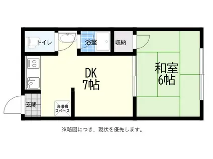 ひかりハイツ(1DK/1階)の間取り写真